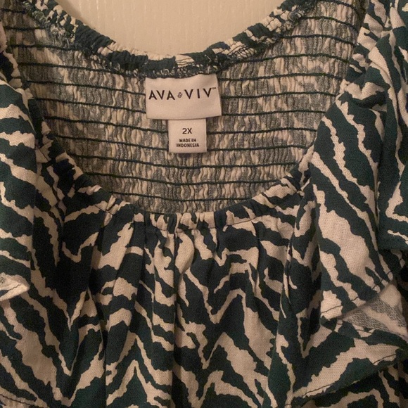 Ava & Maria green and white zebra print dress - Picture 2 of 4